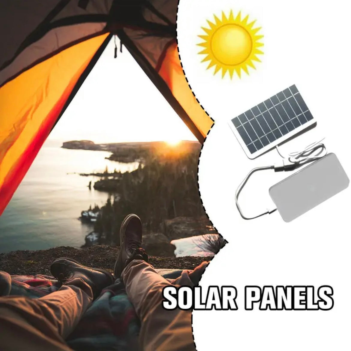 Chargeur Solaire Portable Étanche avec USB