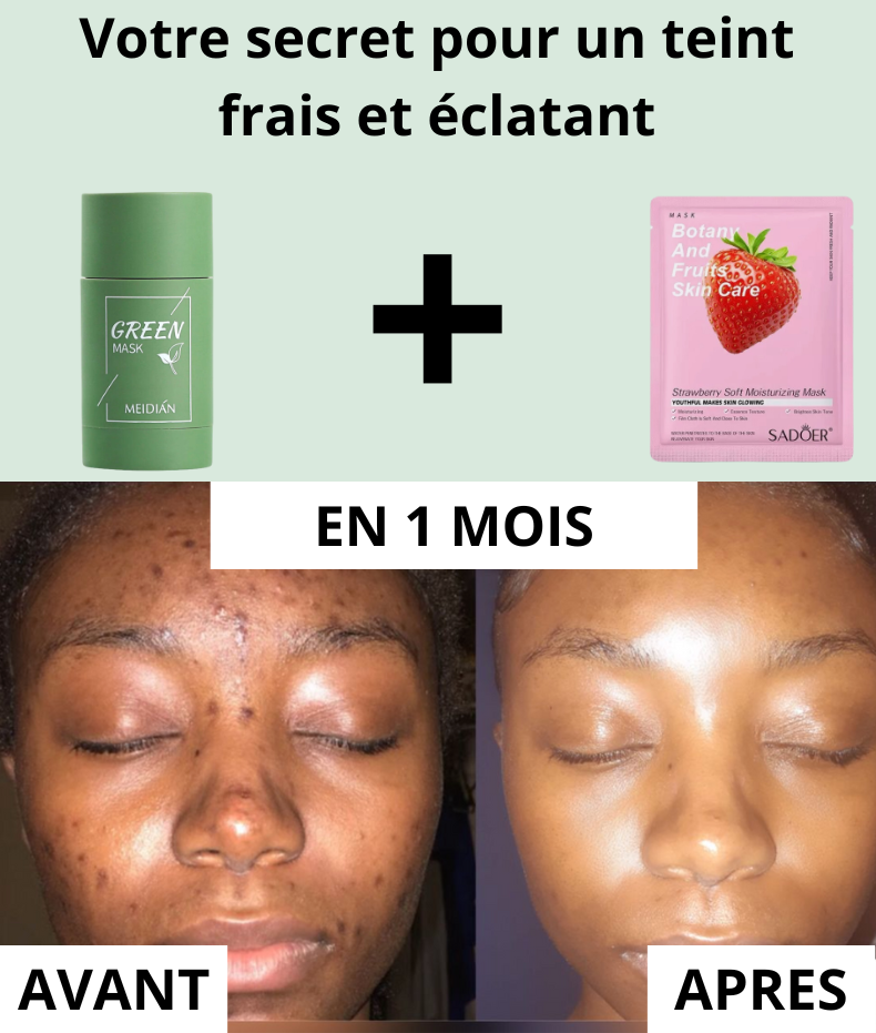 Masque thé vert -Nettoie, Purifie et Réduit les Points Noirs !