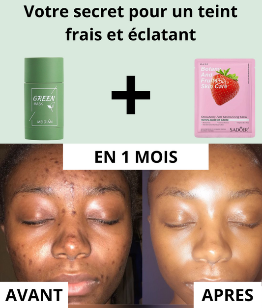 Masque thé vert -Nettoie, Purifie et Réduit les Points Noirs !