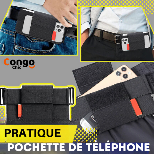 Pochette de téléphone, argent, clés