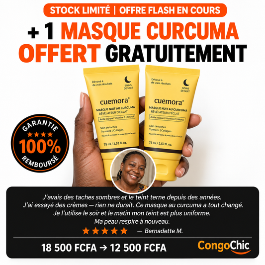 2 Masque Visage de nuit au curcuma l Anti-imperfection